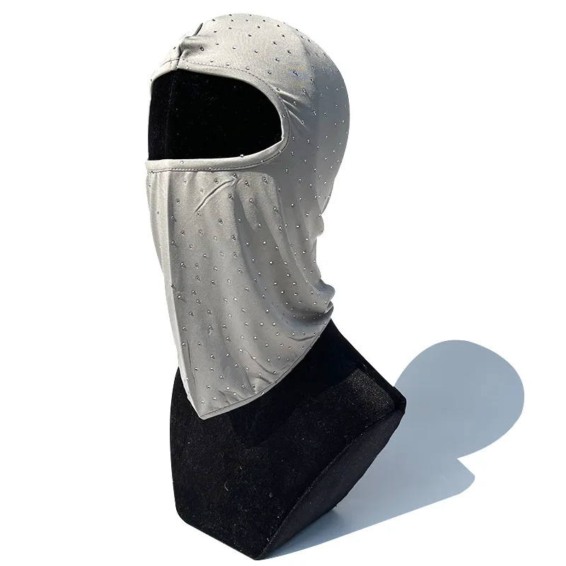 custom print balaclava balaclava ski tech windproof with rhinestone skull one hole full face motorcycle balaclava