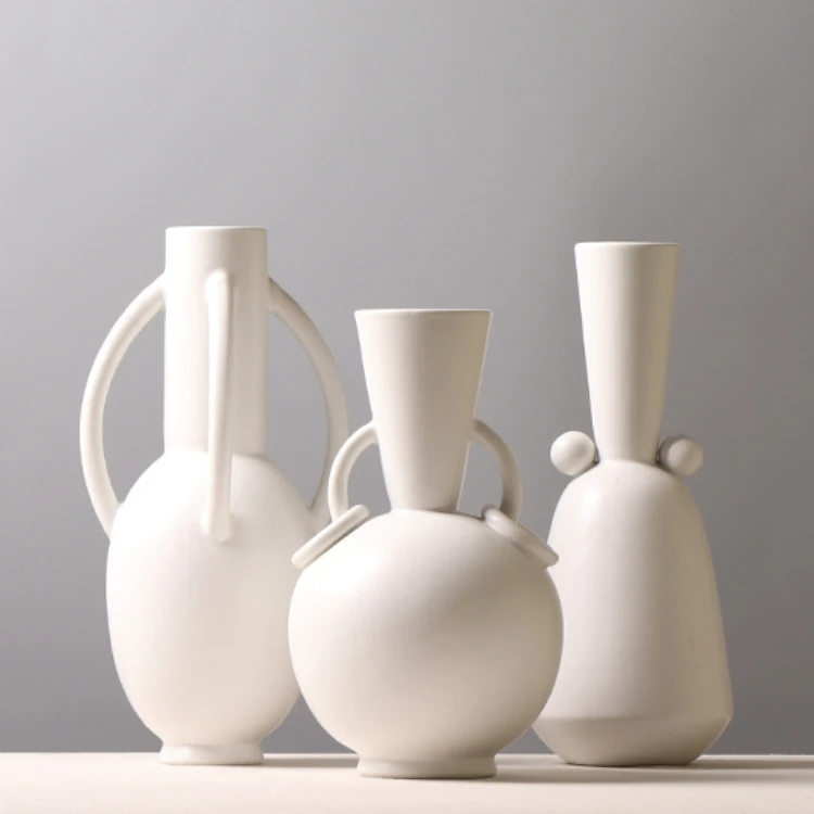 New Wabi-sabi Handmade Clay Vase Minimalist Home Decorative Ornaments Coarse pottery Rustic Retro Matte Ceramics Vase