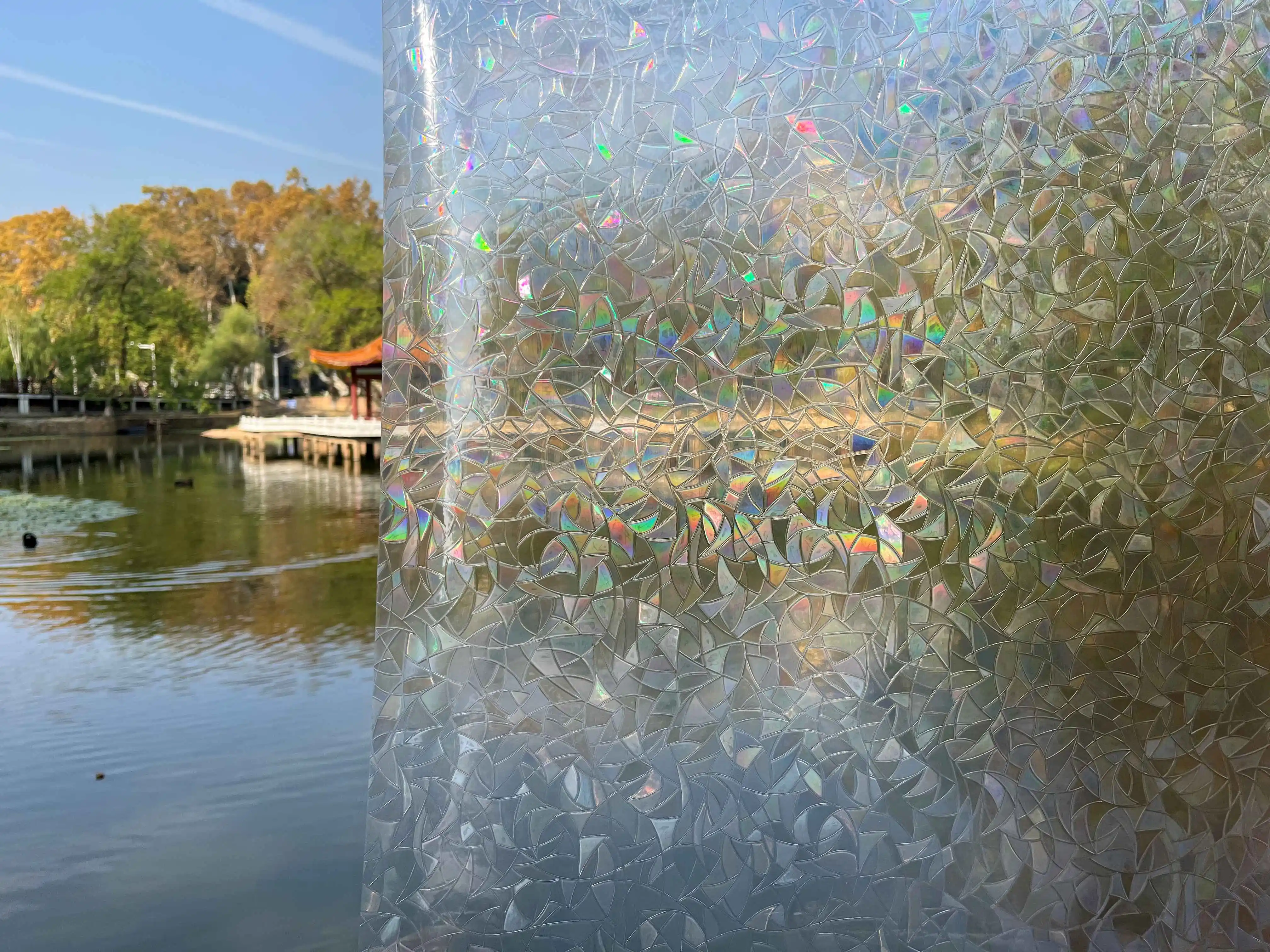 Clings Decorative Stained Glass Arthome Wall Decor 3D Window Privacy Films Rainbow