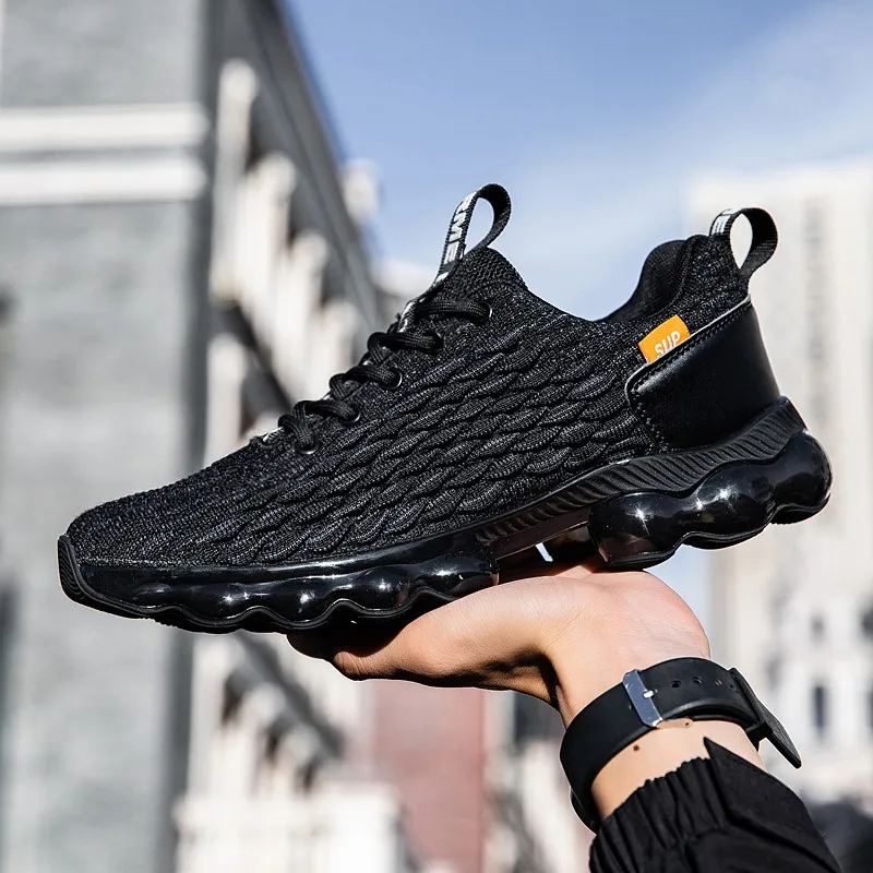 Sneaker Manufacturer Latest Comfortable Fashion Transparent Sole White Sneakers Black Casual Shoes For Men