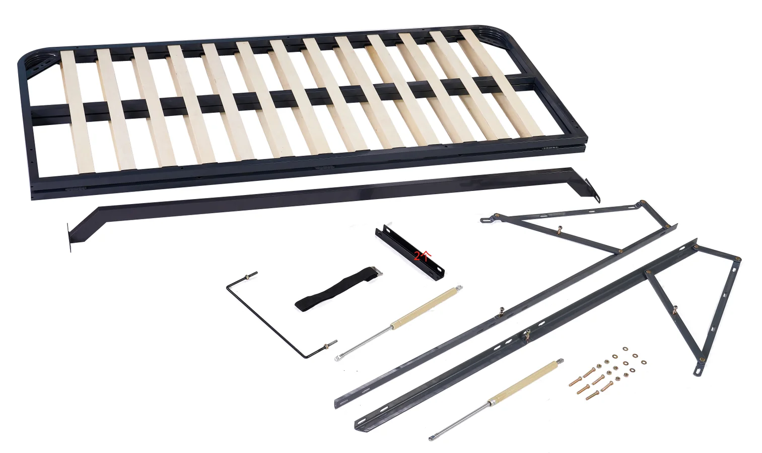 Factory direct  king size Stable modern iron platform lift up mechanism bed frame