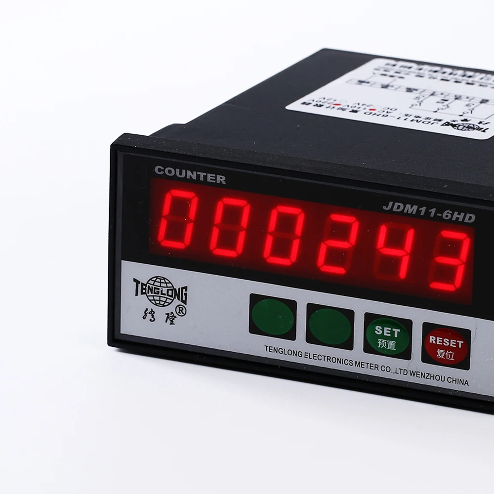 JDM11-6HD 110V-220V reversible count led time and length digital summary counter
