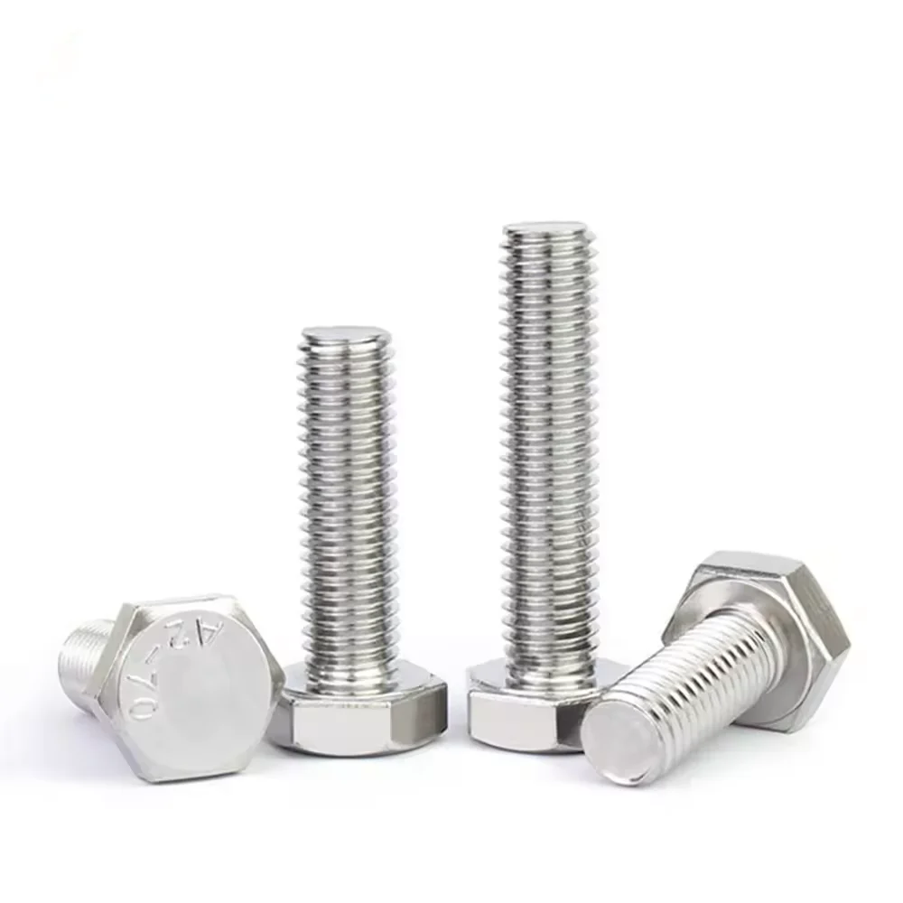 Factory Price Customized High Strength Metric m4 m6 m8 m10 m12 m18 m20 304 316 stainless steel Hex Bolt