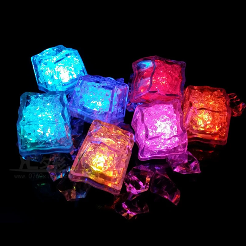 Water Activated Plastic Light Up Ice Cubes LED Flashing Cube ice LED Glow Ice Cube
