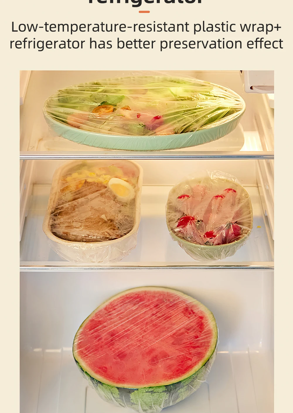 Plastic Wrap Disposable Food Cover Durable Plastic Food Fruit Saver Lid Bowls Storage Kitchen Environmentally Fresh Keeping Bags