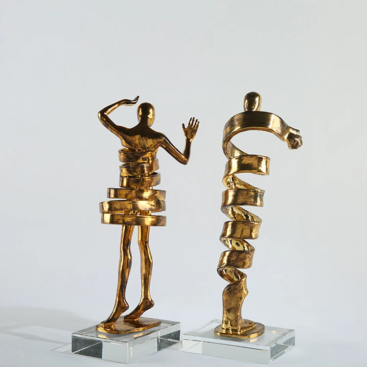 
wholesale decoration modern golden home accessories metal decoration items 