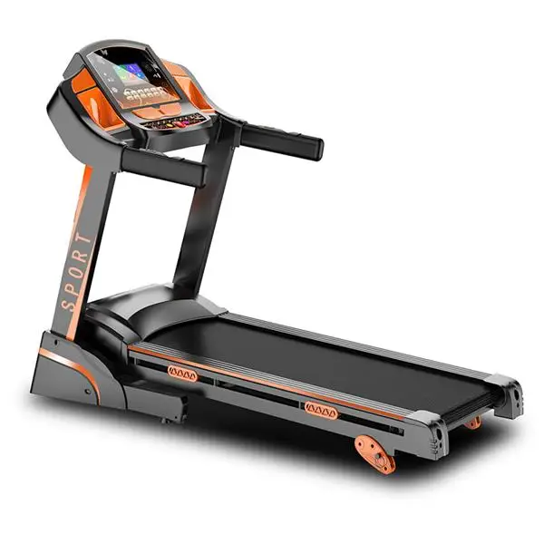 Commercial Gym Treadmill with LCD Screen Electric Heart Rate Running Fitness Treadmill Foldable Steel Design for Home Use