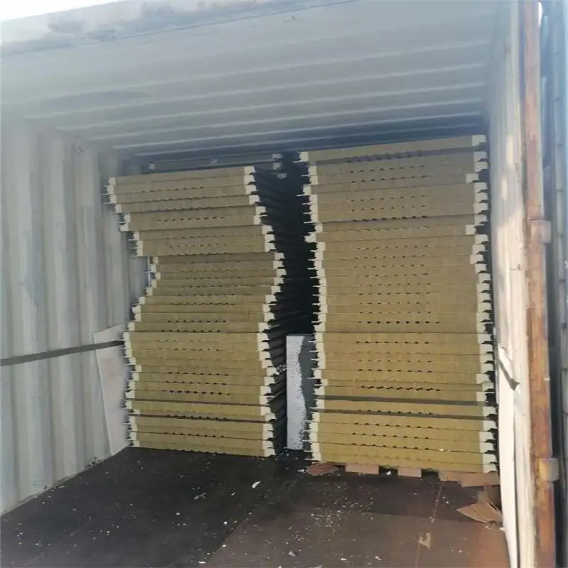 Factory price Fire rated  Building Material  rock wool Sandwich Panel