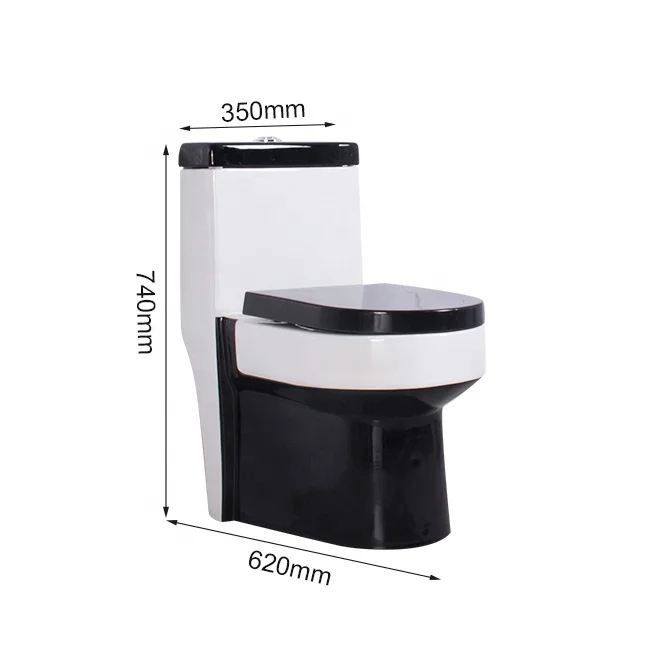 Bathroom Gold Line Design Color Toilet Bowl Ceramic Wc Black