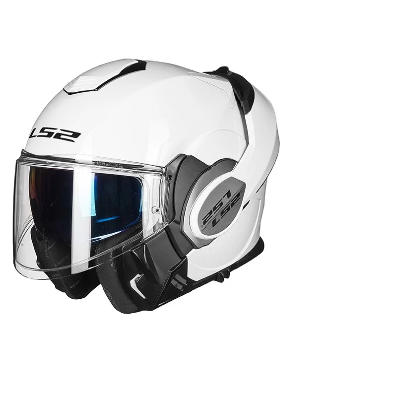LS2 FF399 Valiant motorcycle Helmet Man Women Full Face Chrome Helmet Without Anti-Fog Fip Up capacete ls2