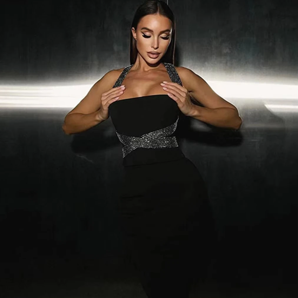 Летнее Новое Элегантное черное бальное платье юбка Европейская американская мода длинное Хлопковое с поясом для банкетных вечеринок