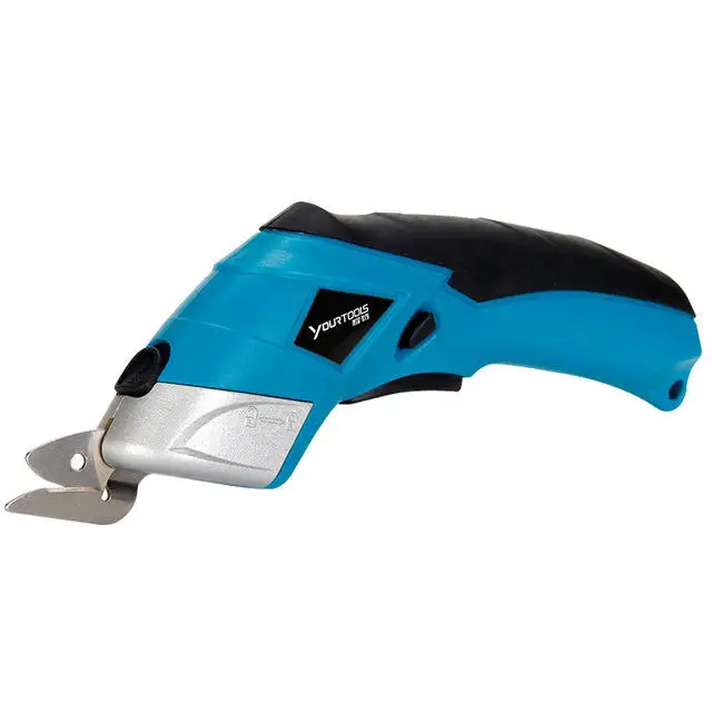 YTGEE Cordless Cloth Cutting Tool  with 2 Cutters  Electric Scissors Fabric  for Leather Carpet Cardboard