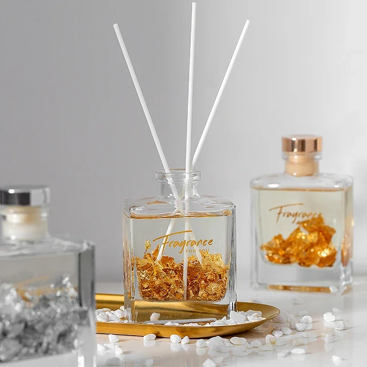 Ceramic reed diffuser aromatherapy essential oil glass reed diffuser bottles with cork packaging