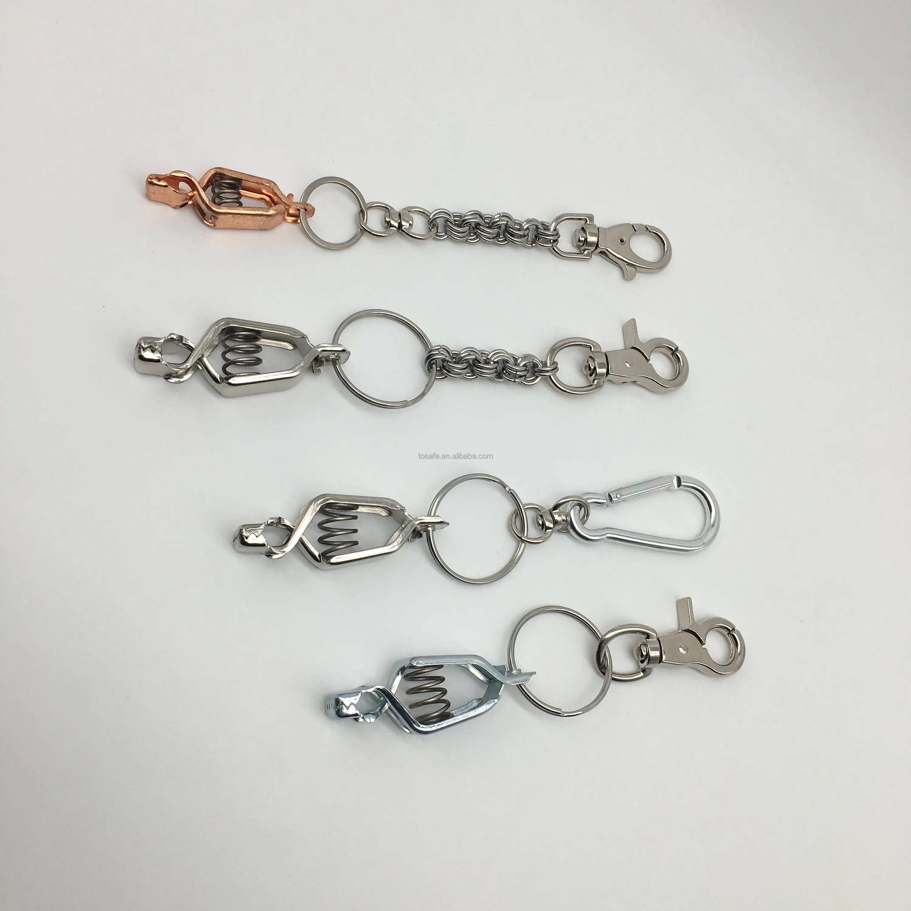 Heavy Duty Aluminum Carabiner Stainless Ring Steel Glove Clip