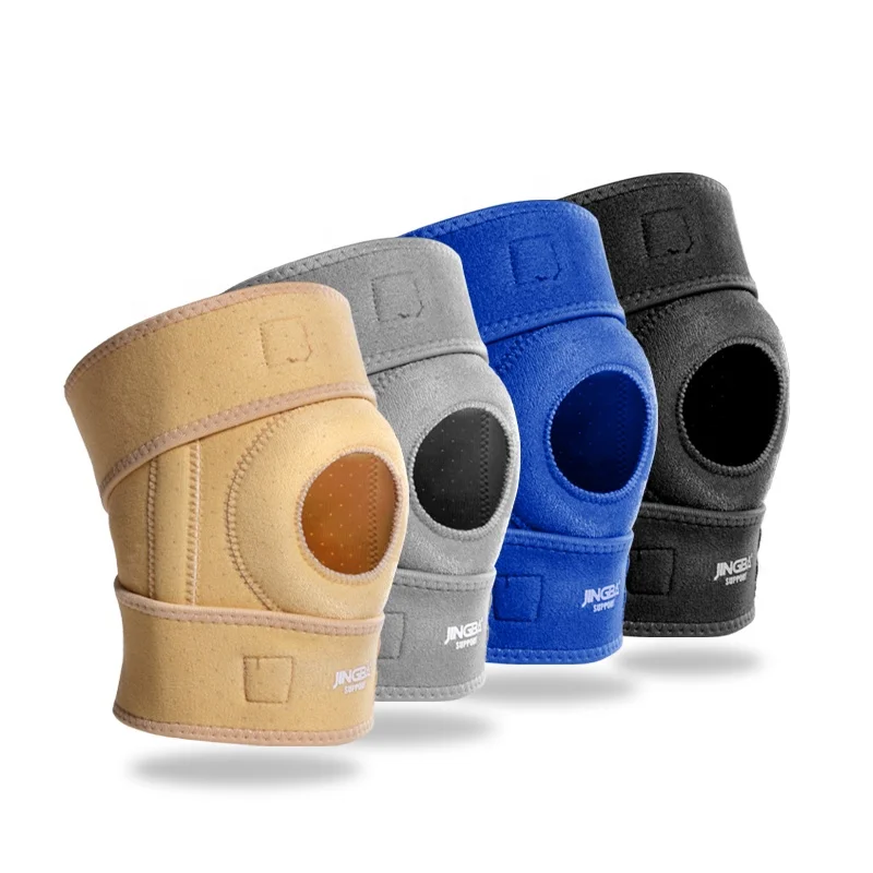 JINGBA Professional Unisex Neoprene Knee Support with Side Stabilizers & Patella Gel Pads for Maximum Knee Pain Gym Sports