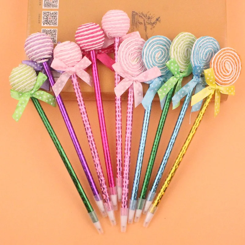 2024ute Candy Style Lollipop Kawaii Ballpoint Pens For School Office Stationery Supplies