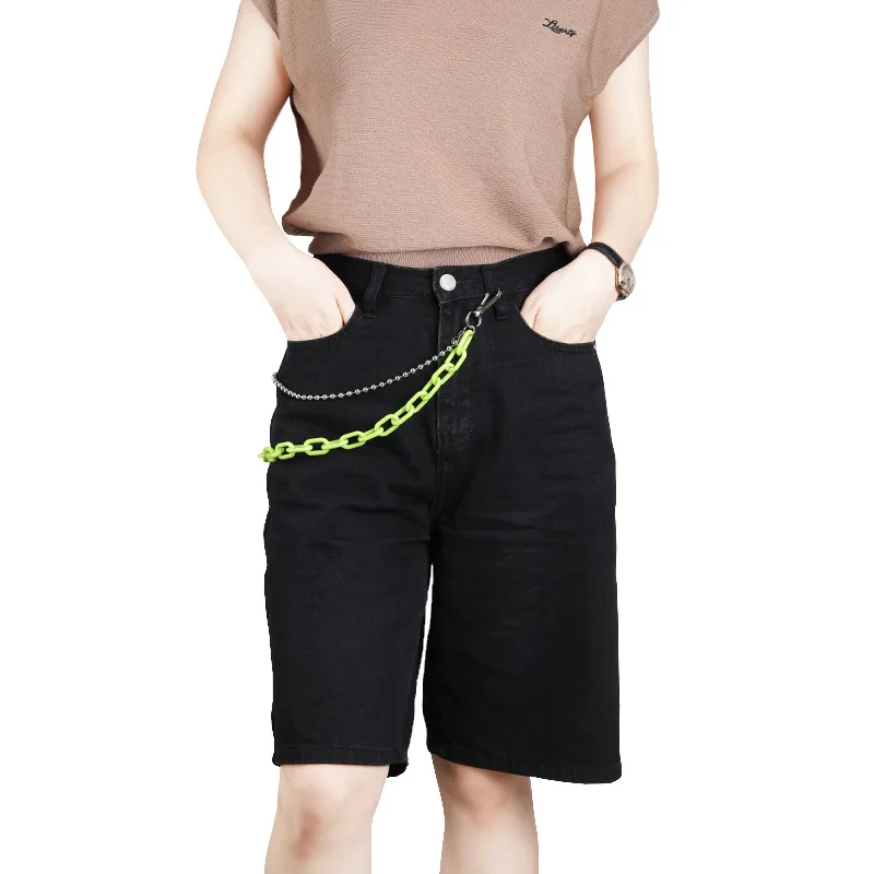 Fashion Plastic Buckle Pants Chain Hip Hop Resin Girls Trousers Chain Jean Chains Mix And Match Trouser Suit