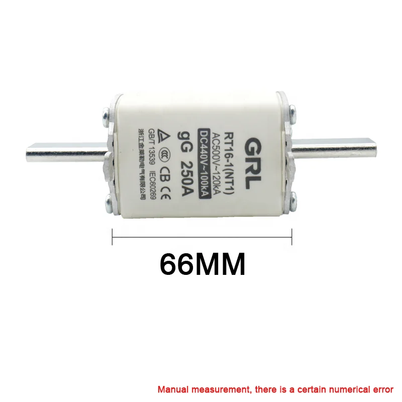 GRL Fuse Link Quick Fast Blow Ceramic RT16-1 NT1 100A 125A 160A 200A 250A AC System Protection nh fuse ac 250a