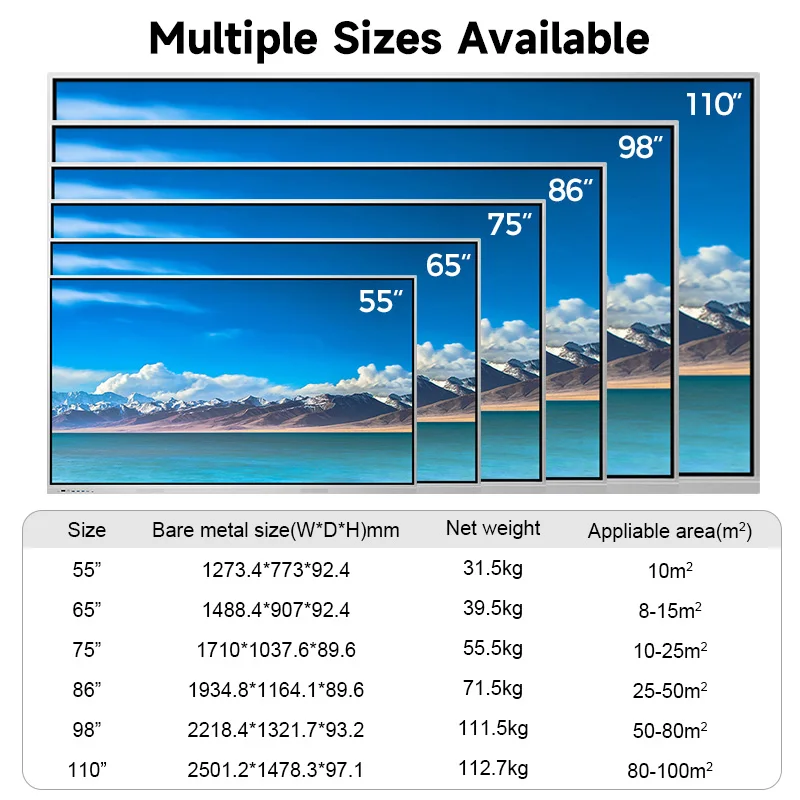 4K Display 65 75 86 Inch Interactive Whiteboard Smart Interactive Flat Screen 65 Inch Interactive Meeting Board Projector