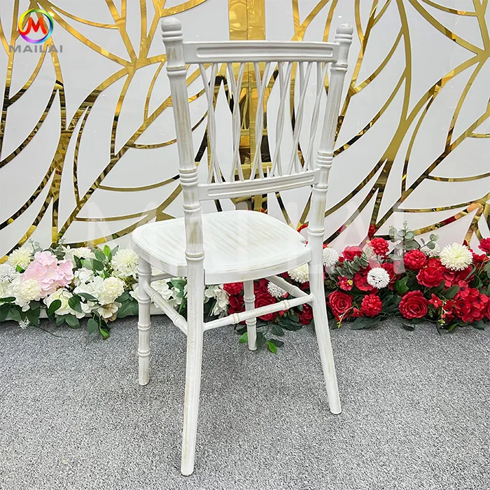 Rental banquet event reception white bamboo chiavari wedding plastic dining chair