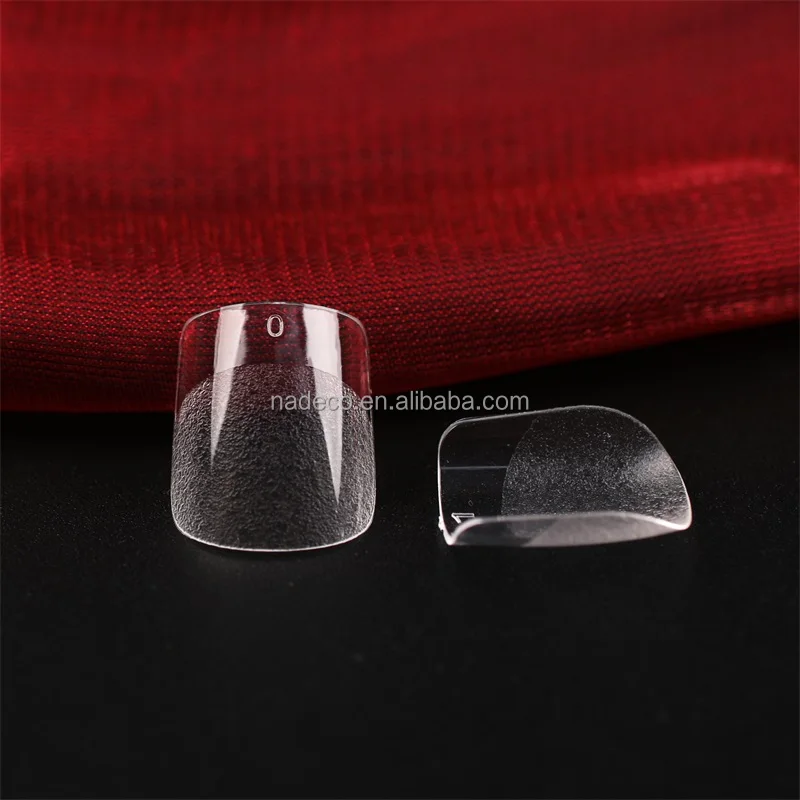 High Quality Nail Supplies Extra Short Square French Gel Press On False Nail Tips Wholesale Price