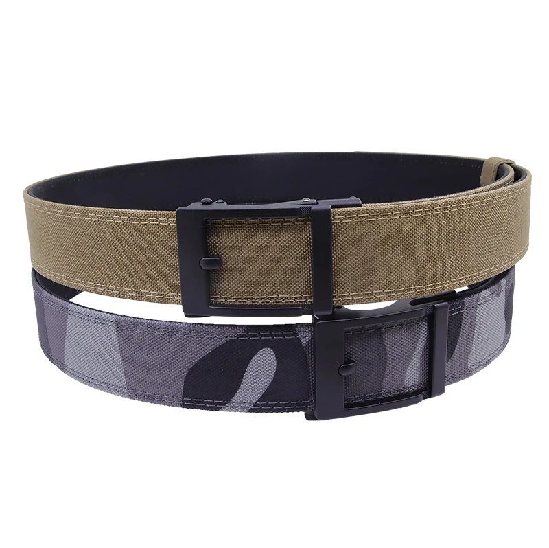 Canvas Automatic Webbing Belt Camouflage Design Strap with Alloy Buckle