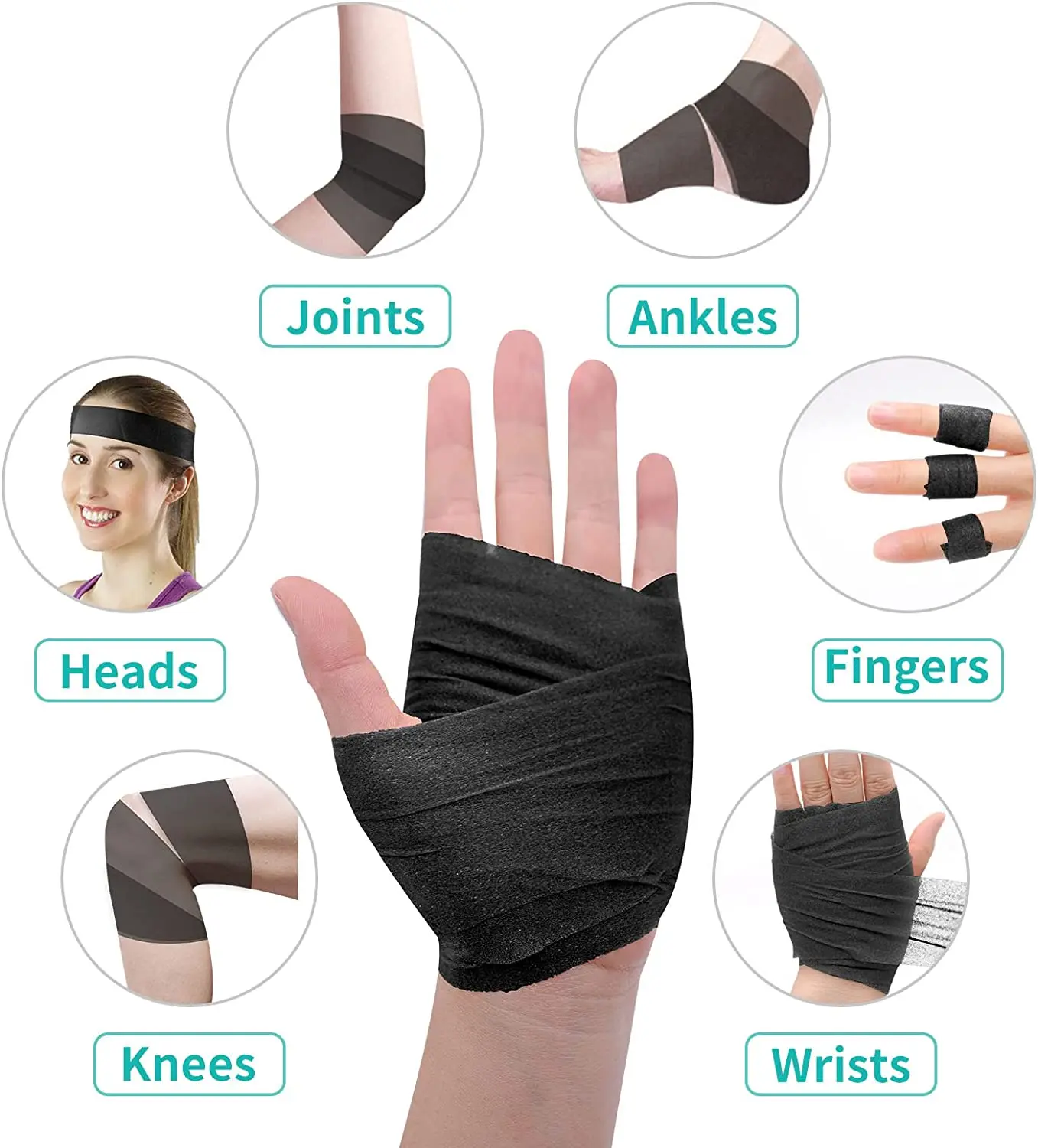 Aertuer elastic light free sample pre wrap pu foam bandage