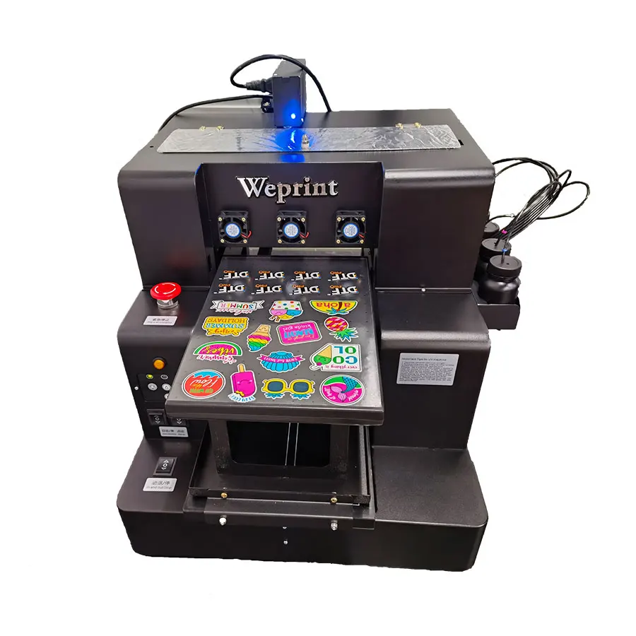 Weprint A3 УФ принтер плоская кровать печатная машина логотип цветной этикеток