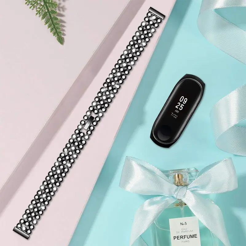 OULUCCI 2019 Elegant stainless steel watch bands stainless steel Band For Xiaomi Mi Band 4 3 Metal Watch Strap