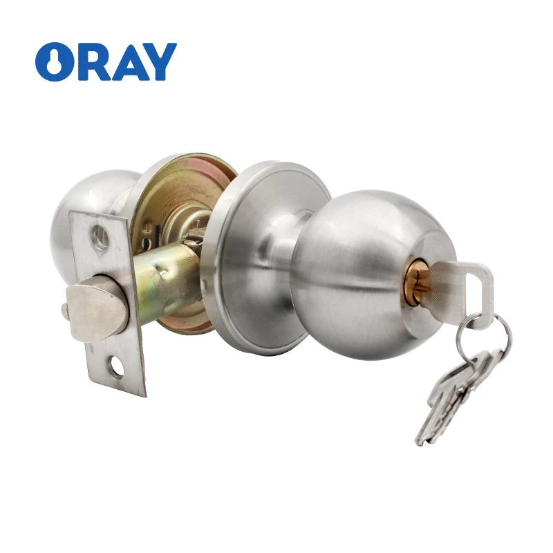 security round ball door locks for Stainless Steel  universal industrial door lock wood door handles lock