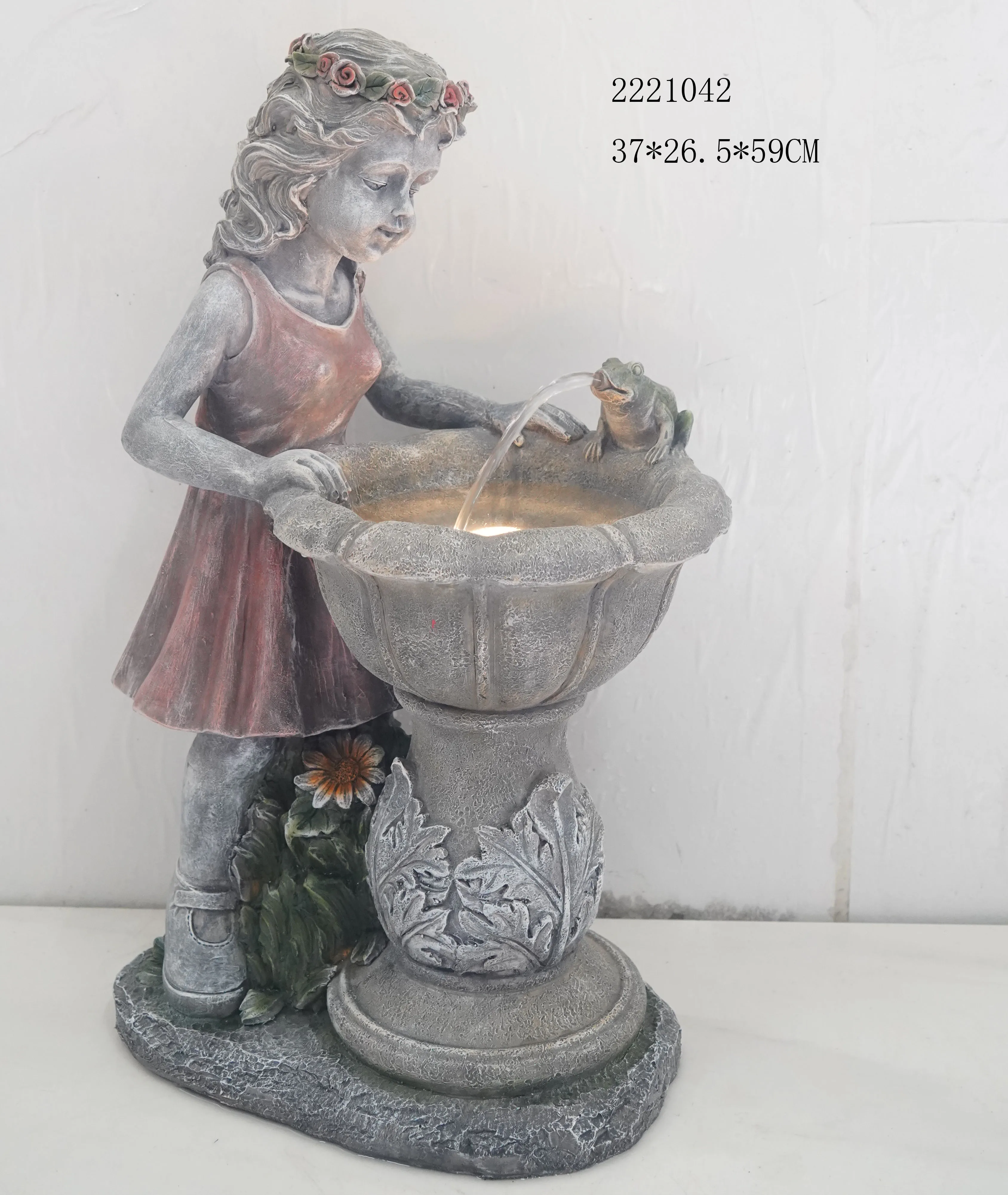 Resin Bear Garden Waterfall Drinking Water Sitting on Faucet; Garden Fountain Waterfalls; Waterfall For Garden
