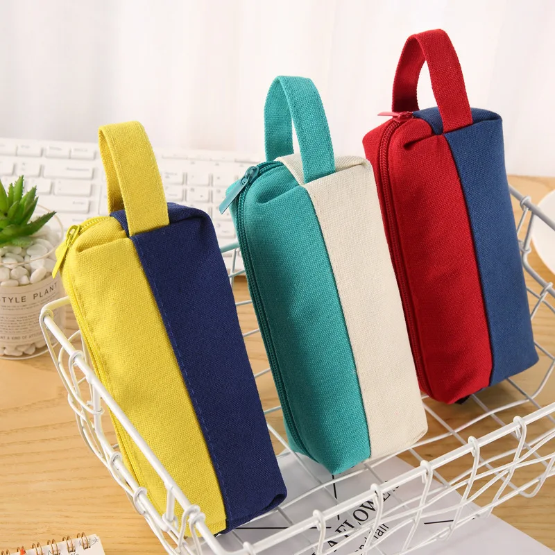 
Canvas pencil case with large capacity pencil case 