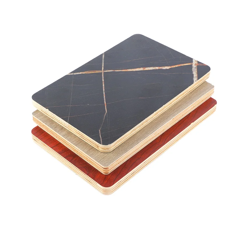 Linyi Factory Wholesale 1220x2440mm Furniture and Cabinet Used Black Melamine Plywood