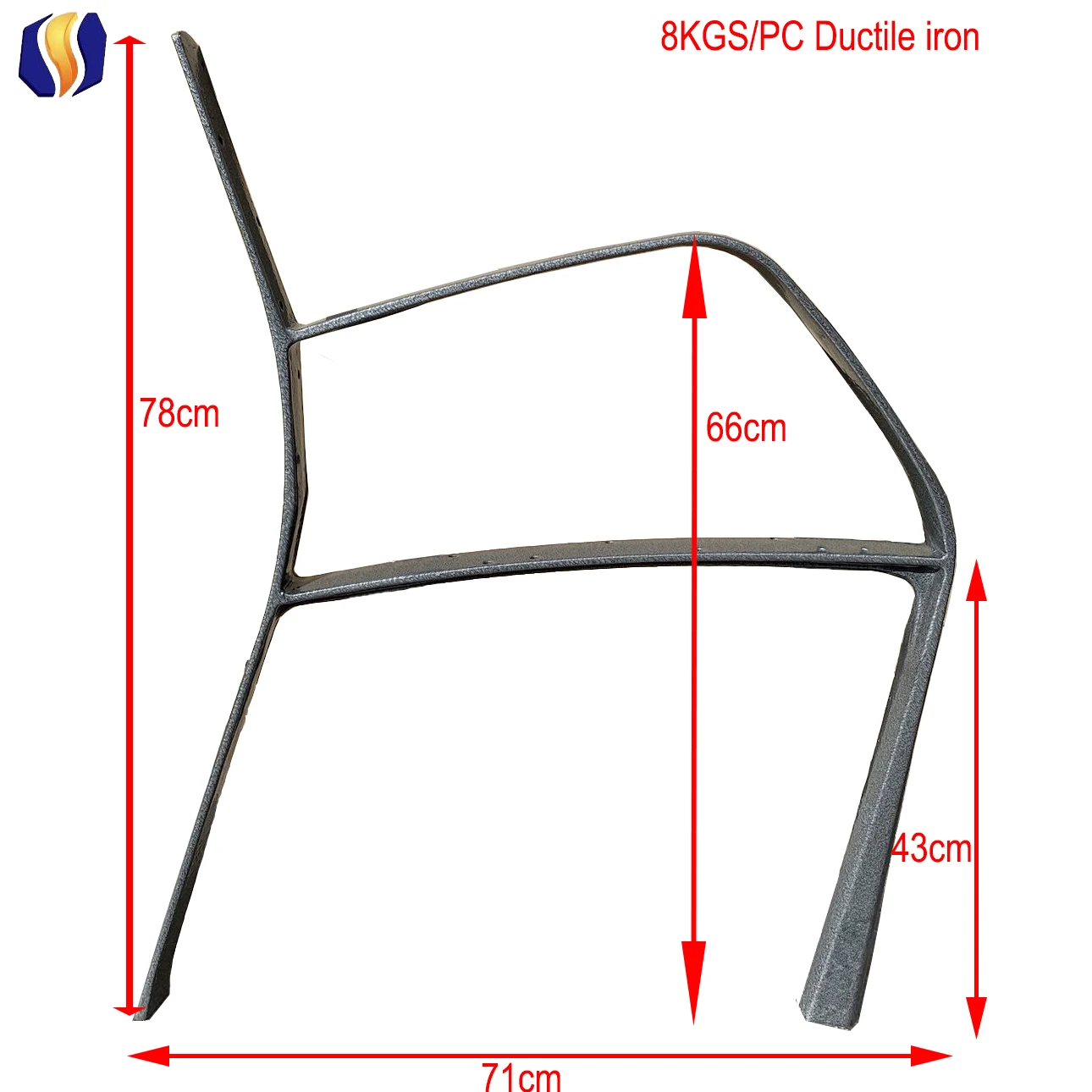 the drawing of bench leg1