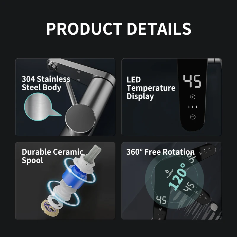 Fauctory Manufacturer Robinet Lavabo Bathroom Mixer Faucet Instant Hot Water Tap Electric Water Heater Kitchen Faucet 220V3400W