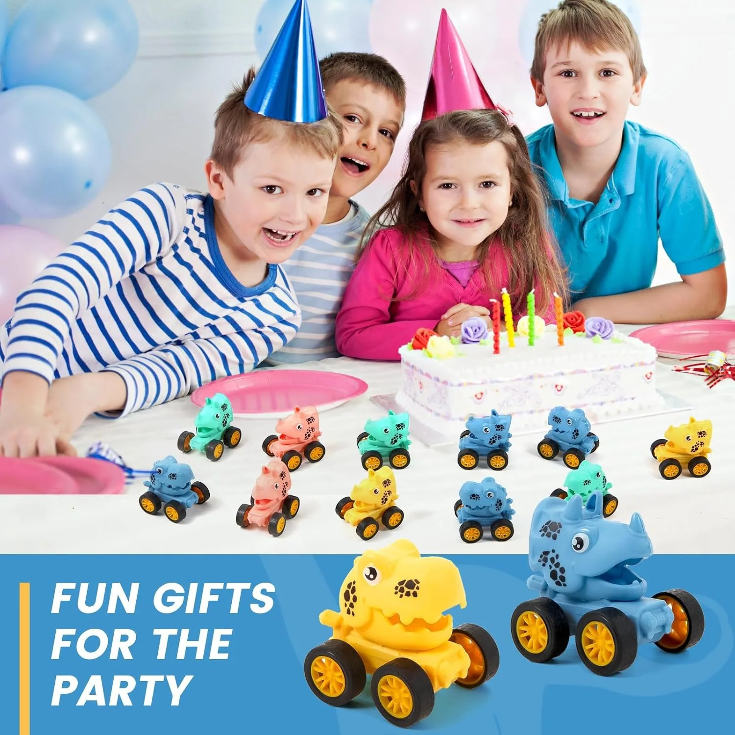 Wholesale Dinosaur Pull Back Cars Set for Kids Toddlers, Bulk Mini Racing Vehicles Toys
