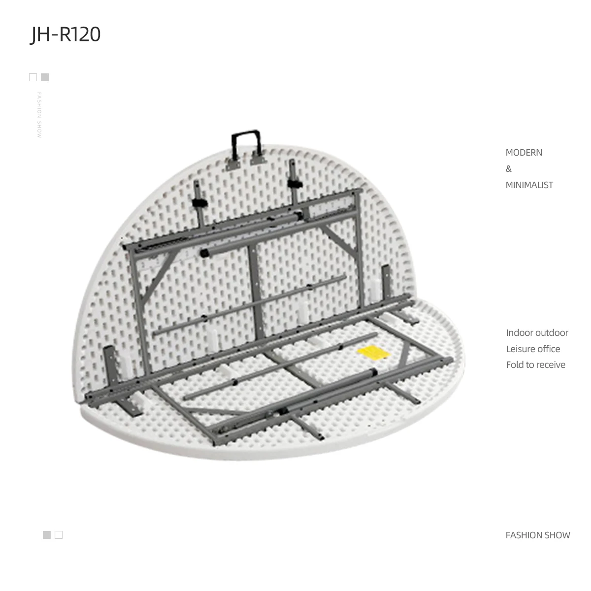 Круглые складные столы для ресторана 10 местный складной обеденный стол из пластика вентилятор заднем сиденье стула