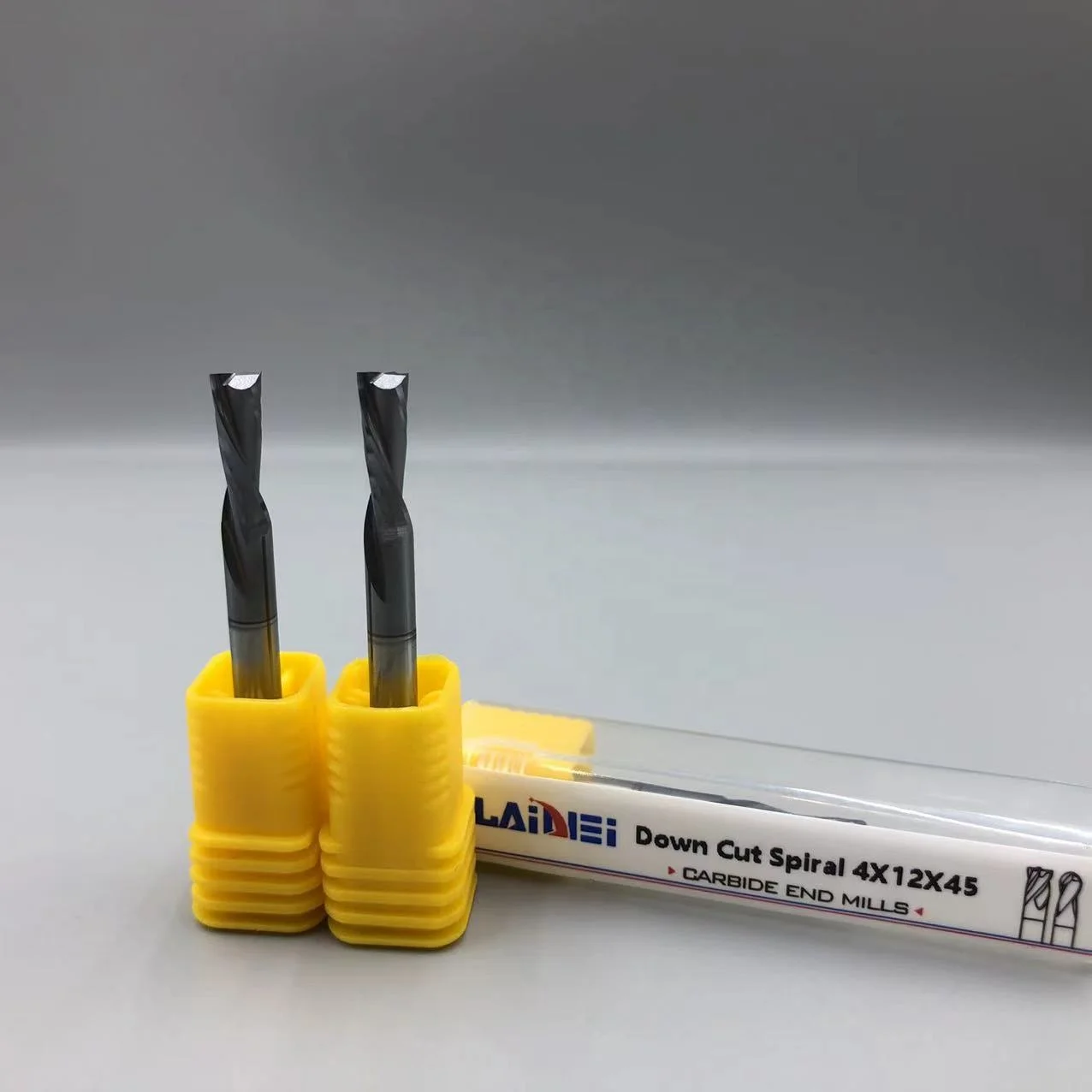 D4X12X45 SOLID CARBIDE 2 FLUTE DOWN CUT SPIRAL ROUTER BITS