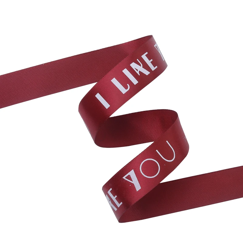 Wholesale  Grosgrain Personalised Ribbon Logo Printed Ribbon for cake flower shop packing