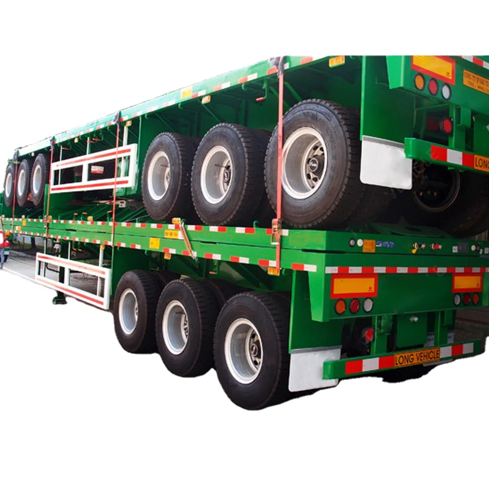 20ft 40ft trailers for pickup trucks good quality utility trailer flat bed semi trailer