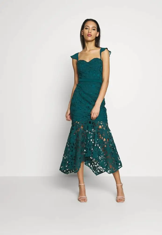 Lace Women Backless Zip Plain Slip Hot Wrap  Dresses