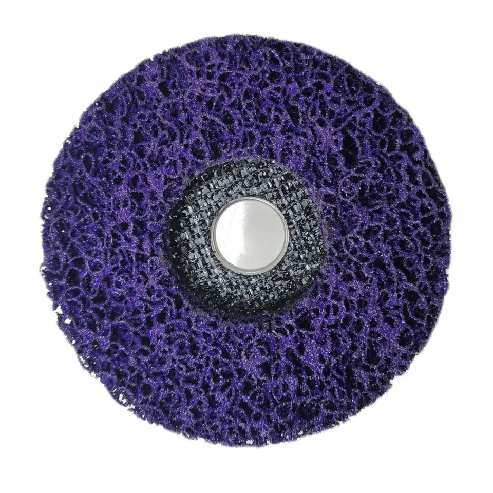 Abrasive 115*22mm Silicon Carbide Automotive Paint And Rust Removal Purple Clean And Stripping Disc Poly Clean Nylon Disc