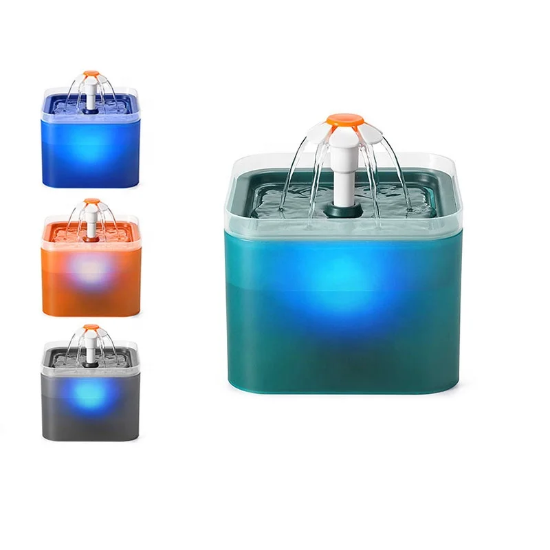 Custom Cat Drinking Fountain Auto Noiseless Filter Cat Flowing Water Fountain Automatic Cat Water Dispenser Pet Water Fountain