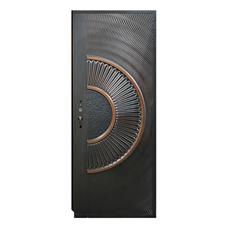 China Manufactured Wholesale Front Turkish Armored Doors Modern Lock Black Security Aluminum Door Lock With Handle For Houses