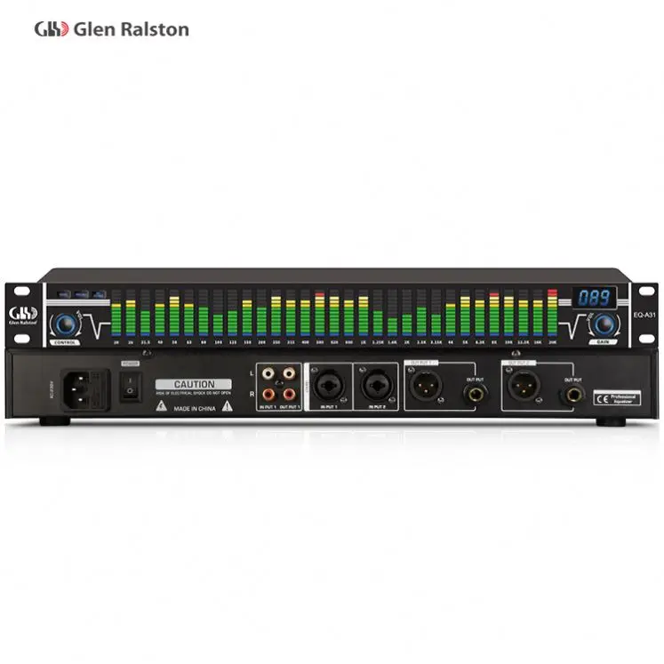 Glen Ralston EQA31 аудио Профессиональный двойной 31-полосный стерео графический эквалайзер