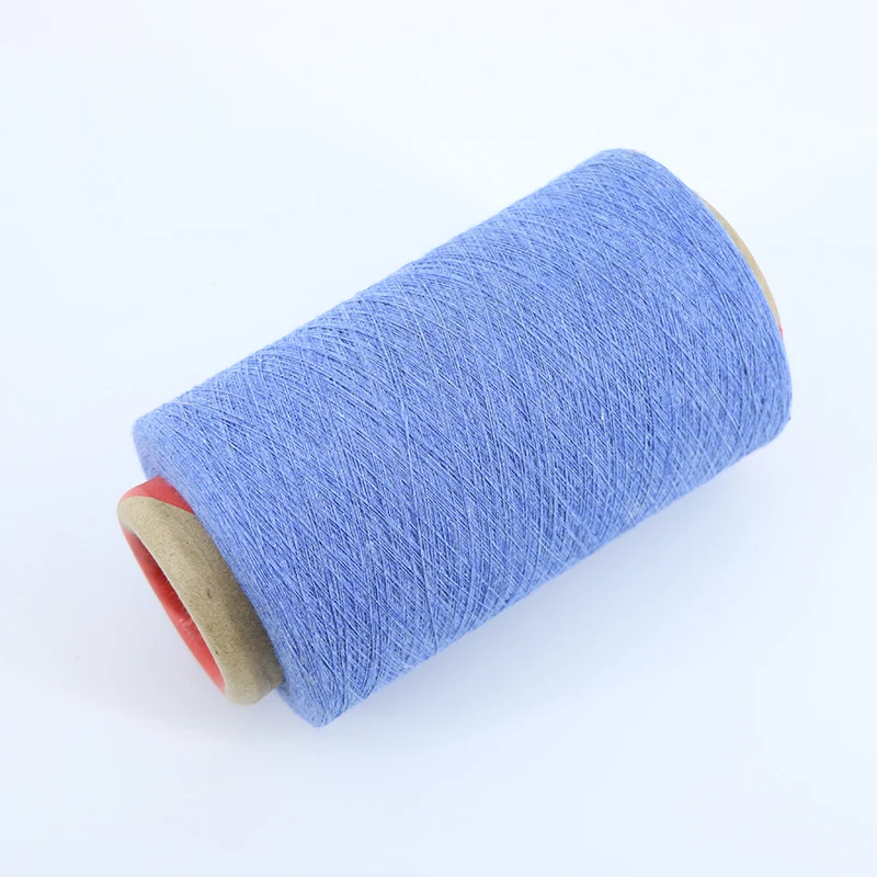 Durable Soft Weaving Knitting Yarn Recycled Cotton Polyester Blended Yarn Open End Carded Yarn