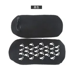 Wholesale custom combed cotton silicone moisturizing foot gel spa socks with non-slip