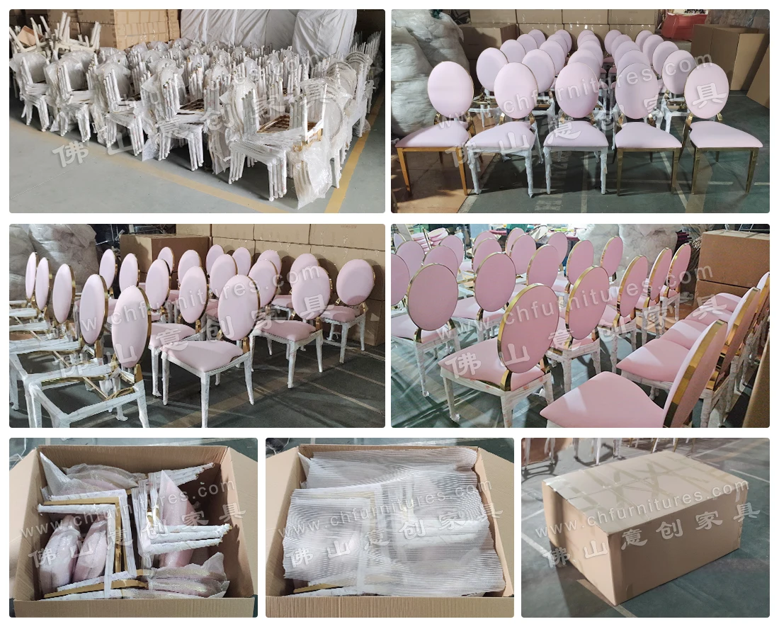 Wholesale pink modern vinyl stackable chair stainless steel banquet chairs for event chairs wedding