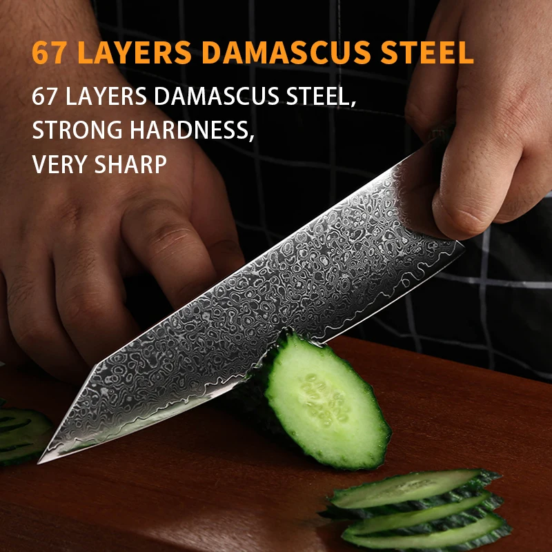 Готовый к отправке поварской нож VG10 японские кухонные ножи из дамасской стали 67 слоев поварской нож из нержавеющей стали