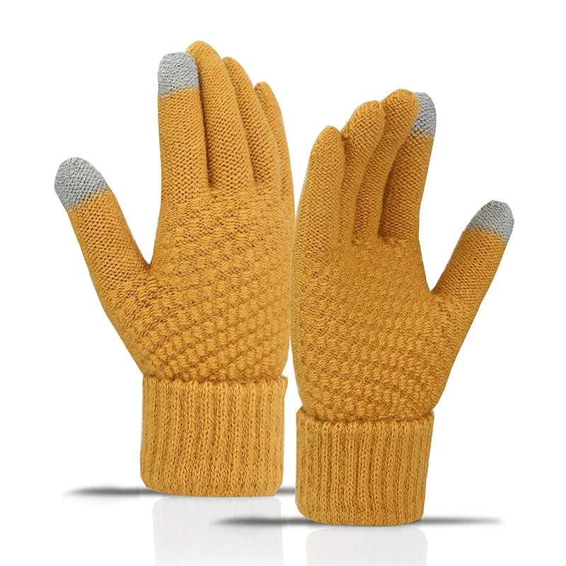 Winter Magic Gloves Touch Screen Women Men Warm Stretch Knitted Wool Mittens Unlined Acrylic Jacquard Touchscreen gloves
